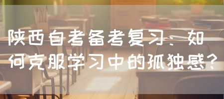 陕西自考备考复习：如何克服学习中的孤独感？