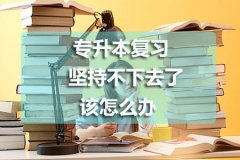 专升本复习坚持不下去了怎么办？